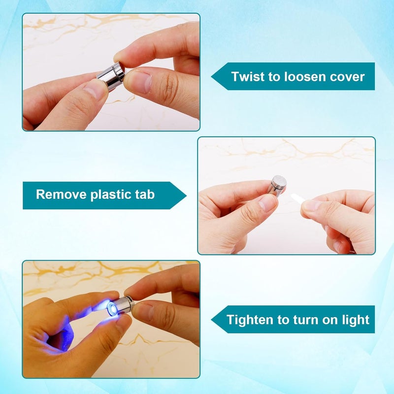 BTFO 10pcs Mini LED Lights for Crafts, Small Battery Powered Balloon Miniature Micro Electric LED Lights for Paper Lantern Party Decoration Crafts Models Dollhouse Accessories (Blue Light) - Image 4